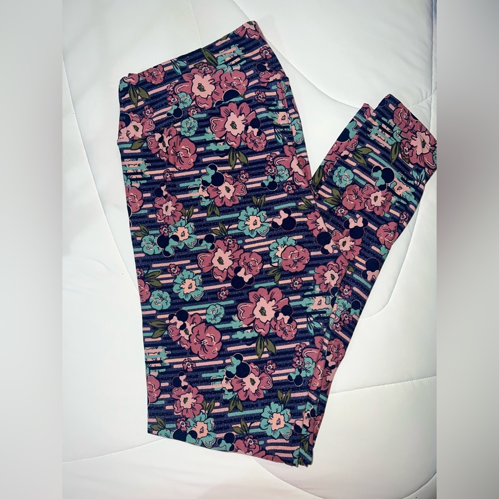 LuLaRoe Floral Minnie Patterned Leggings